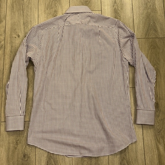 Charles Tyrwhitt Men's Slim Fit Gingham Checkered Longsleeve Shirt 15.5-33 EUC - Picture 8 of 10